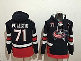 Blue Jackets #71 Nick Foligno Navy All Stitched Hooded Sweatshirt,baseball caps,new era cap wholesale,wholesale hats